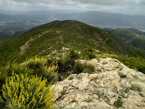 Looking down the ridge from the summit