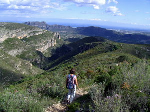 Views towards the coast during the descent