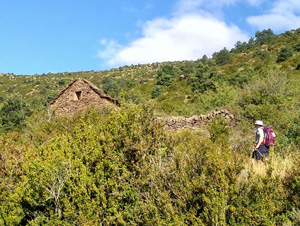Ruined hamlet on our ascent