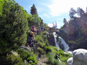 Climbing up alonside Camis Vell