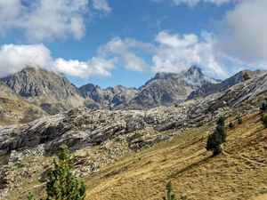 View in front from our ascent route