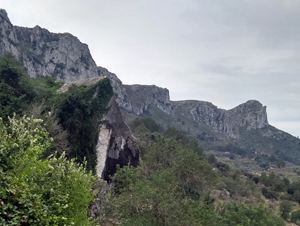 Looking up at the Forada ridge