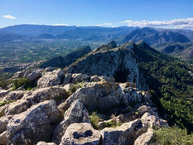 View from summit west back along ridge