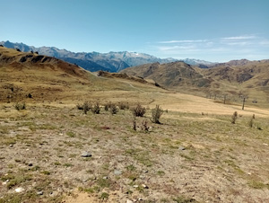 View across to the high Pyrenees
