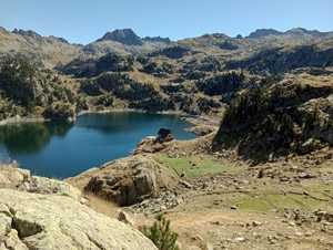 View over the lake and refuge