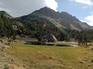 Tranquil lake seen on return