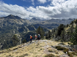 Leaving the summit along the ridge