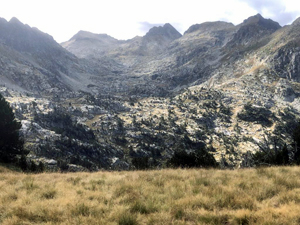 Mountain vista above the lake