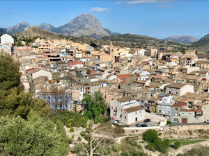 Across Relleu from Ermita towards Puix Campana