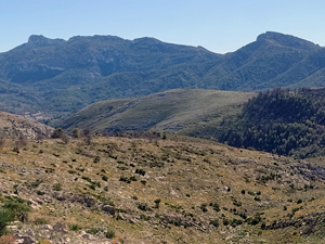 Extensive views across to the Serrella range
