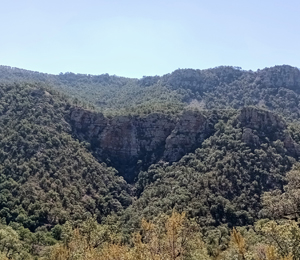 Looking across the barranco from our return path
