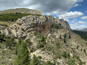 Descent track view of the 'Rooms of God'