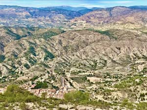 Looking down over Orxeta and out over Relleu.