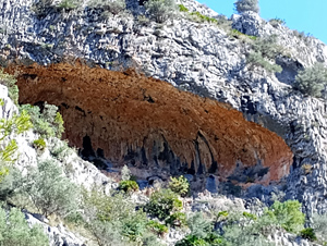Cave high above the barranco bottom