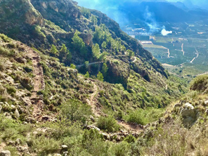 Looking back down the Mozarabic pathway.