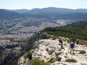 Climbing above Alcoy