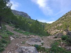 A View back up towards the Col on the Descent route