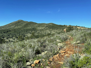 2. Ascending trail looking towards El Cau Ridge