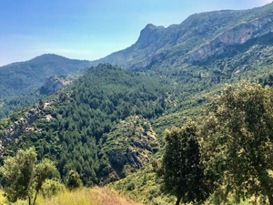 Benicadell seen from Castell de Carbonera platform
