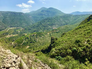 View from Barranco towards Penyalba and Monduver.