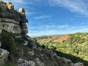 View from the canyon head towards Anento
