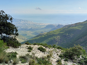 View to coastline from Coll de Llam