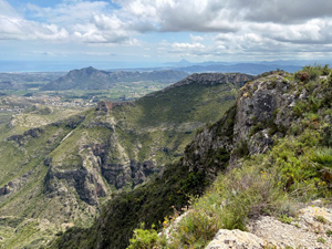 View from Els Miradors to a distant Montgo
