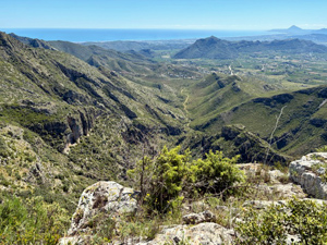 Looking east from Els Miradors towards Ganda Grau, which is just